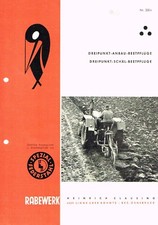 Rabewerk Dreipunkt Anbau-/ Schäl-  Beetpflüge, orig. Prospekt 1963