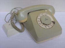 altes Telefon mit Wählscheibe grau Kunststoff 70er Jahre Siemens