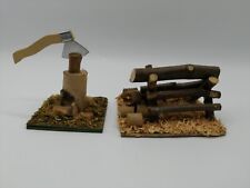 Hackklotz und Holzstapel für Weihnachtskrippe und Modellbau Zubehör