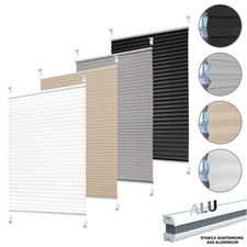 Plissee Klemmfix ohne Bohren Fenster Rollos Faltrollo Jalousie blickdicht Alu