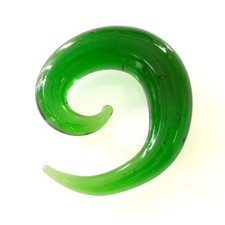 Glas Grün Dehnungssichel Dehnschnecke Dehnspirale Dehnungsschnecke Ohr Expander