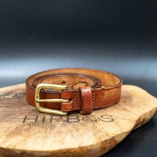 Buckaroo Gürtel Vintage Leder Jeansgürtel braun Größe 34