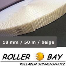 50 m Rolladengurt 18 mm beige