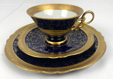 Sammeltasse 3 tlg. Ilmenau Graf von Henneberg Echtkobolt Echtgold