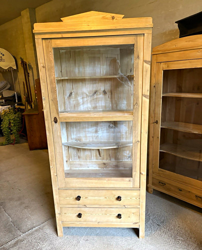 Vitrine holz glas glastür - holz/glas,,