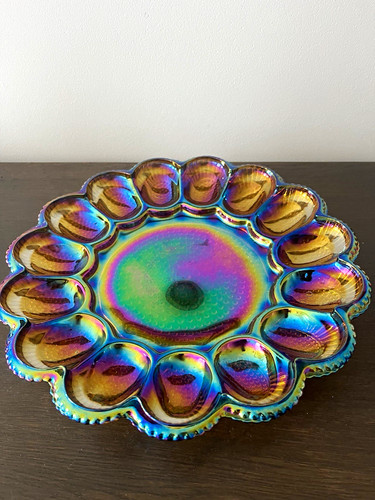 Vintage glas servierplatte - vintage-,