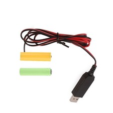 USB 5V 2A to 3V LR6 AA Battery Eliminators Dummy Battery Power Cord