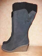 JJFW Stiefel Keilstiefel 5 XW Wadenweite NEU Gr. 41 dunkelbraun & Nubuk Leder