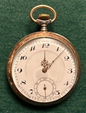 Silberne Taschenuhr Remontoir, Ancre, Levees Visibles Rubies