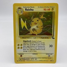 Pokémon Raichu 14/62 ENG Holo Rare Fossil 1999