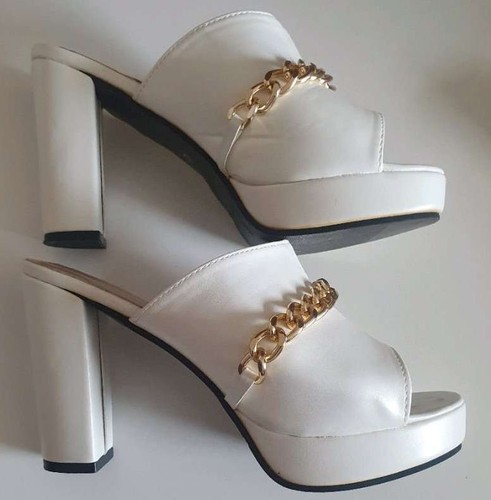 Leder heels weiss - weiss, 42