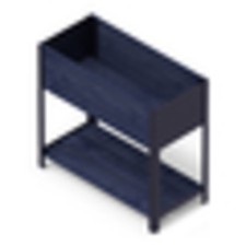 Upyard Blumenkasten Pflanzbehälter Hochbeet Regal 78x36x72cm Holz schwarz