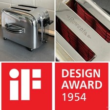 TOASTER- ROWENTA Chrom IF Design Award , 1953, Amerikanisches Design. Antik