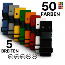 Koffergurt Farbwahl 20 bis 50mm Spanngurt 50 Farben [2er Set] Länge 2m Gurtband