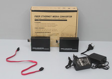 Ein Paar Glasfaser-Ethernet-Medienkonverter 10/100/1000 Base TX bis 1000 Base-FX