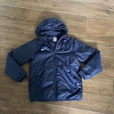 Nike Kinder Jacke Windjacke mit Fleece Futter Größe 147-158 L blau 