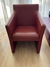 4x  Esstisch Sessel/Stuhl Echtes Leder