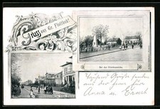 Künstler-AK Hamburg-Flottbek, Im Villenviertel, Bei der Friedenseiche, Blattorn 