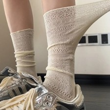 Weiße damen florsocken - weiße,