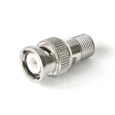 Adapter BNC-Stecker an F-Buchse / Kupplung Metall