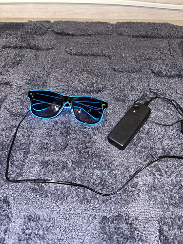 Led leuchtbrille blau mit - led,
