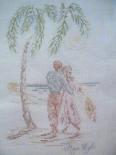 Kreuzstich Stickbild "Moon