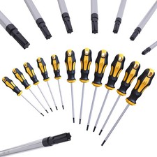 11 tlg Torx Schraubendreher Magnetisch TX T6-T40 Schraubenzieher ohne Bohrung