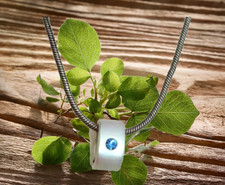 Damen Modeschmuck Halskette kurz mit Stein in blau Mode Schmuck Kette