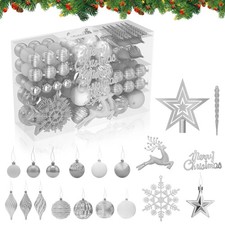 Weihnachtskugeln Kunststoff 108 Stück Christbaumschmuck Weihnachtsbaumschmuck