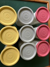 9x Tupperware Joghurt-Becher Trinkbecher Behälter mit Deckel 170 ml,wie NEU 