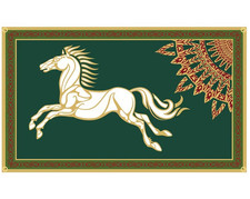 Königreich Rohan Pferd Banner 150 cm Fahne Flagge The Kingdom of Rohan