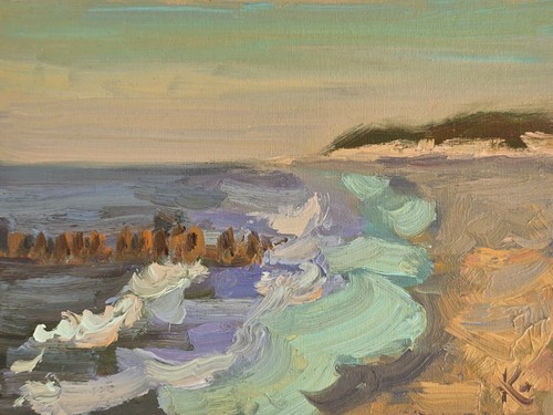 ölgemälde landschaft ostsee - landschaft,