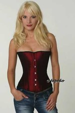 Corsage Korsett Satin Rot