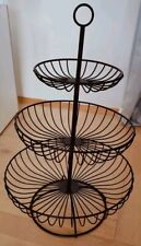 Obstkorb Etagere 3 Etagen / Körbe Schwarz