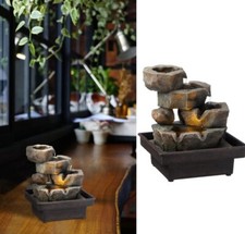 LED Zimmerbrunnen Springbrunnen Wasserspiel Design Wasserspiel +Pumpe Deko