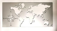 Wandbild Metall Weltkarte