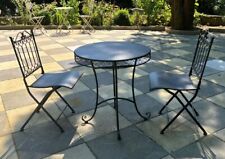 Casa Padrino Jugendstil Metall Garten Möbel Set Schwarz - Barock & Jugendstil 