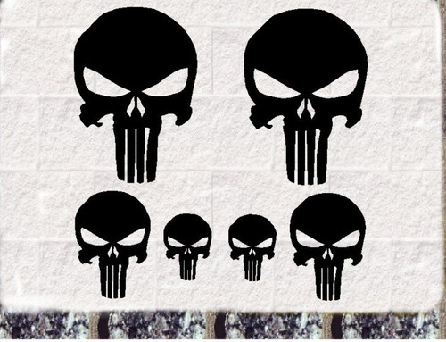6stück punisher totenkopf - 6stück,