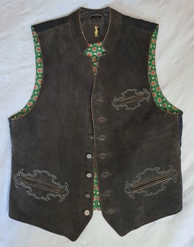 Almsach trachtenweste leder - trachtenweste,