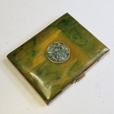 Edelstein Zigarettenetui, Messing, 10 x 8 cm                     B16