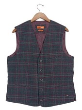 Emilio Adani Herren Anzugweste kariert Grau Größe 50/L Elegant