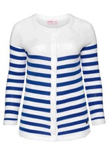 sheego Damen Cardigan Oberteil Strickjacke Pullover Frauen Fashion Weiß 123705