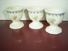 Villeroy & Boch-3x Eierbecher mit Fuß-Serie Romantica-top wie neu
