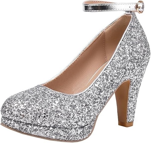 Damen glitzer pumps mit - damen,