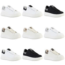 Damen Plateau Sneaker Metallic