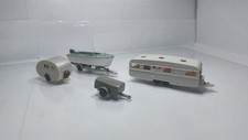 ? 4x Wiking H0 Anhänger • Wohnwagen • Boot • bespielt ?(62/12)