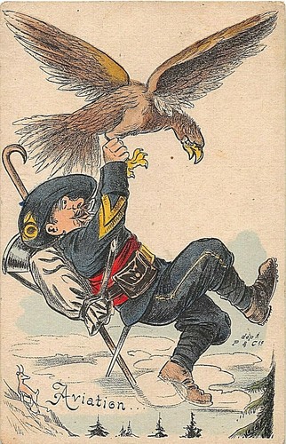 Postkarte comic satire wwi - /,