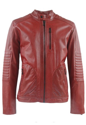 Herren lederjacke bikerjacke - herren,
