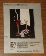 Seltene Werbung ROSENTHAL studio-linie SCHNEEBLUME Gläser Michael Boehm 1985