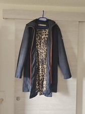 Vintage Retro Anne Miller Mantel Leopardenmuster Innenfutter Gr. 42